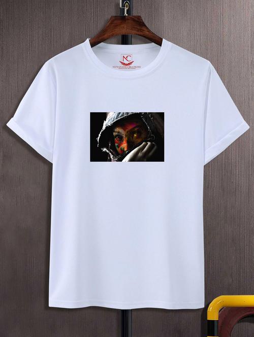 unisex white graphic printed t-shirt - 20777134 -  Standard Image - 0