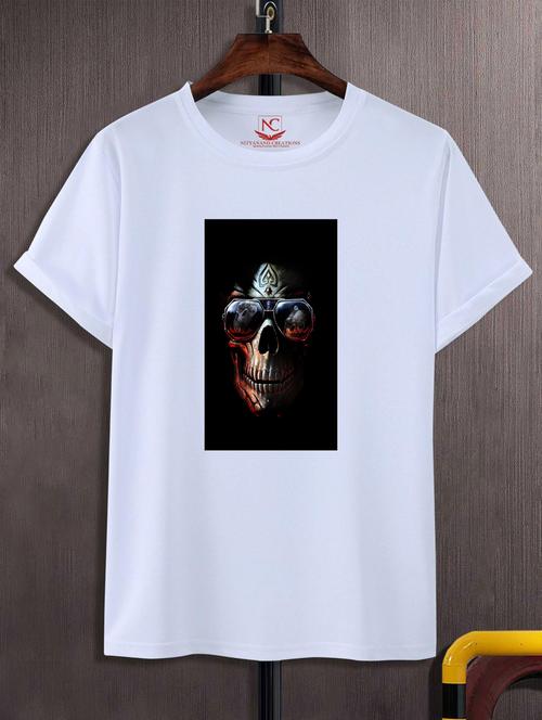 unisex white graphic printed t-shirt - 20777137 - Standard Image - 0