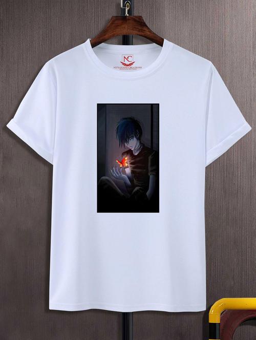 unisex white graphic printed t-shirt - 20777138 - Standard Image - 0