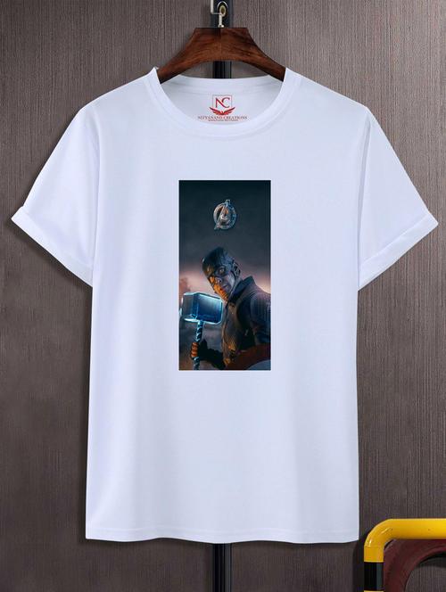 unisex white graphic printed t-shirt - 20777140 - Standard Image - 0