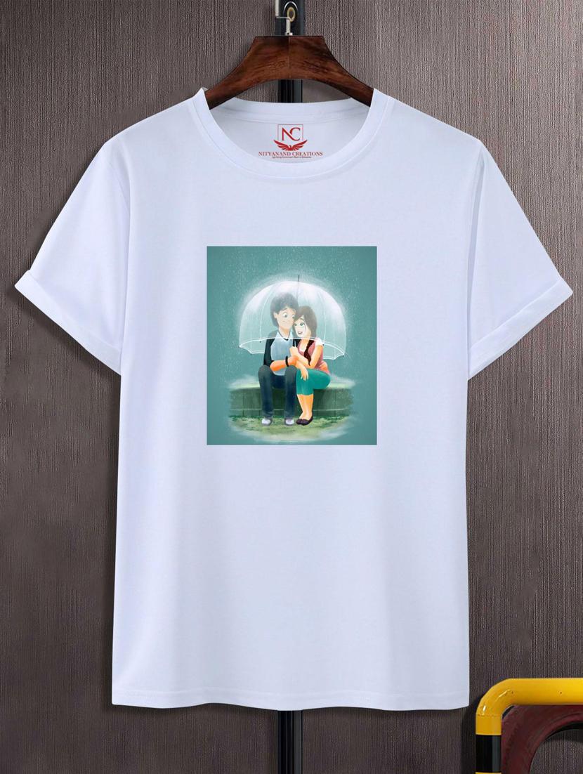 unisex white graphic printed t-shirt - 20777148 - Zoom Image - 0