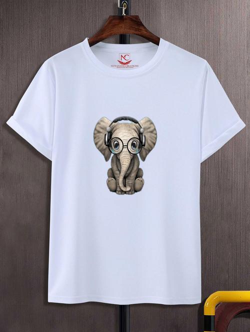 unisex white graphic printed t-shirt - 20777150 - Standard Image - 0