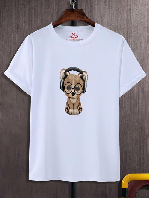 unisex white graphic printed t-shirt - 20777151 - Standard Image - 0