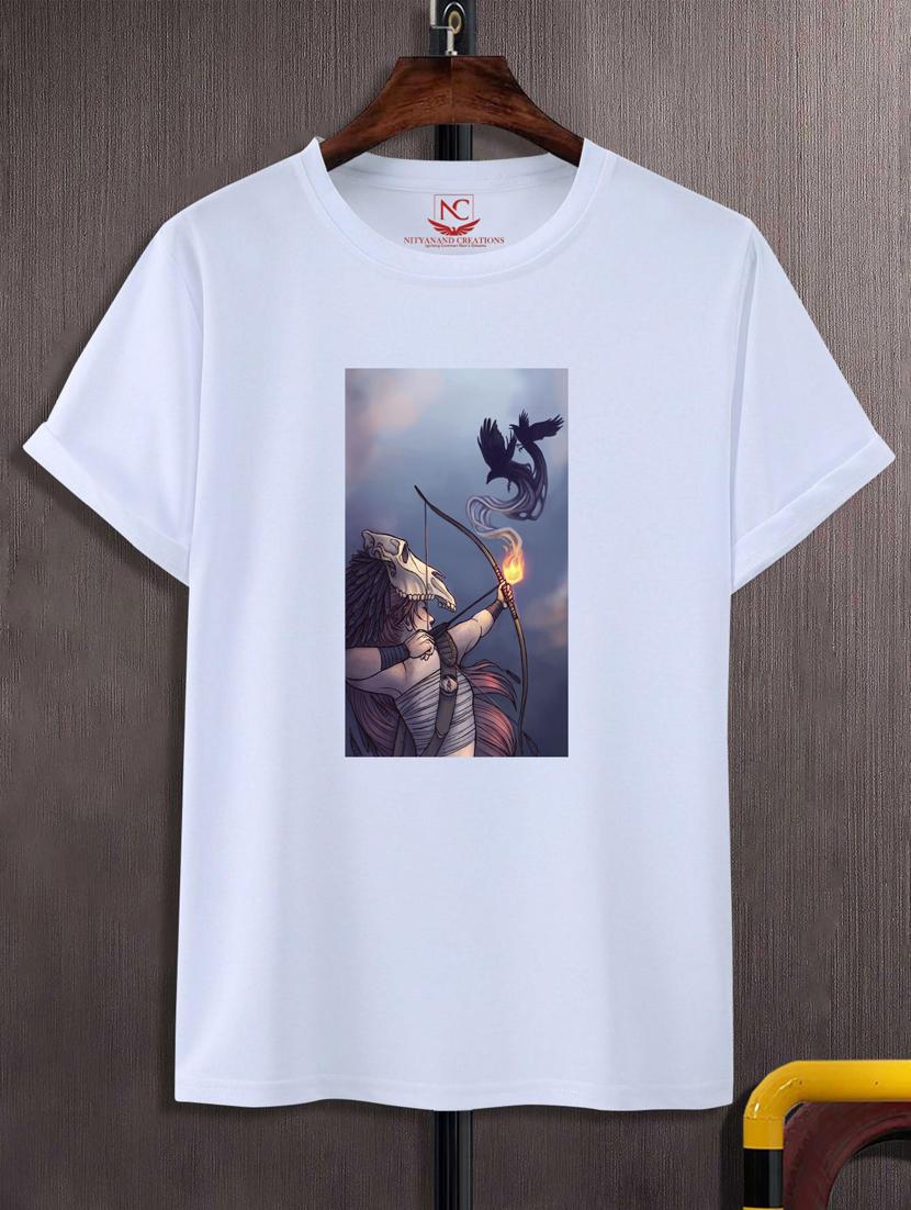 unisex white graphic printed t-shirt - 20777155 - Zoom Image - 0