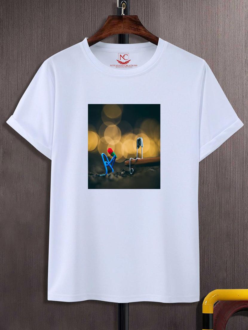 unisex white graphic printed t-shirt - 20777157 - Zoom Image - 0
