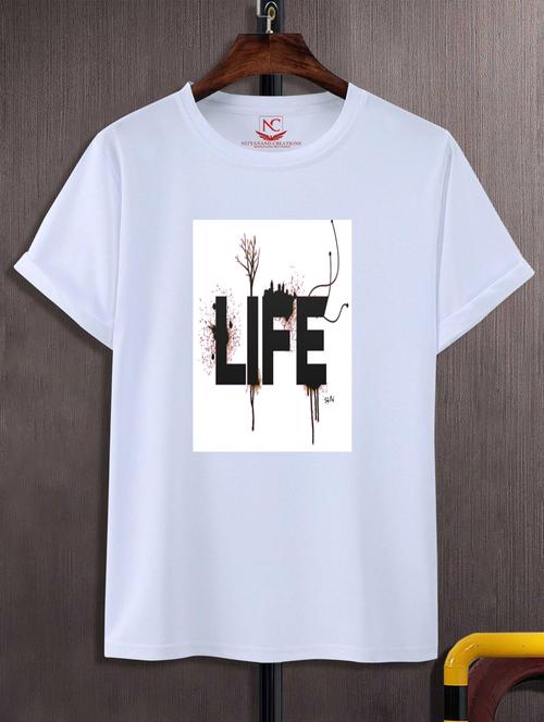 unisex white graphic printed t-shirt - 20777165 -  Standard Image - 0