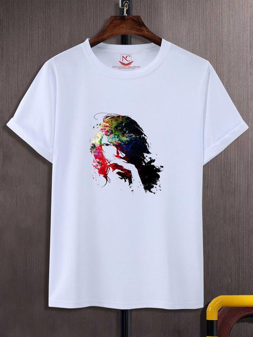 unisex white graphic printed t-shirt - 20777166 - Standard Image - 0