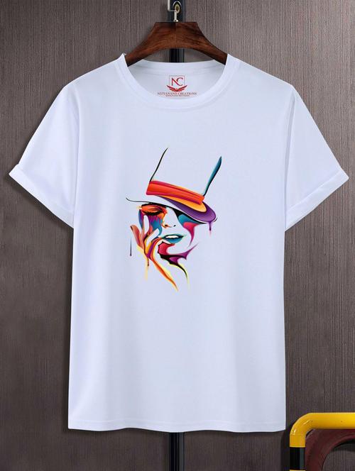 unisex white graphic printed t-shirt - 20777167 - Standard Image - 0