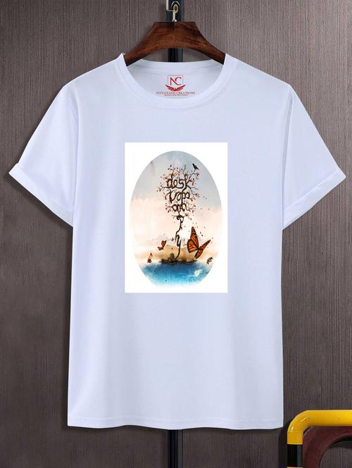 unisex white graphic printed t-shirt - 20777171 - Standard Image - 0