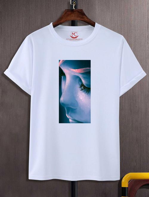 unisex white graphic printed t-shirt - 20777172 -  Standard Image - 0
