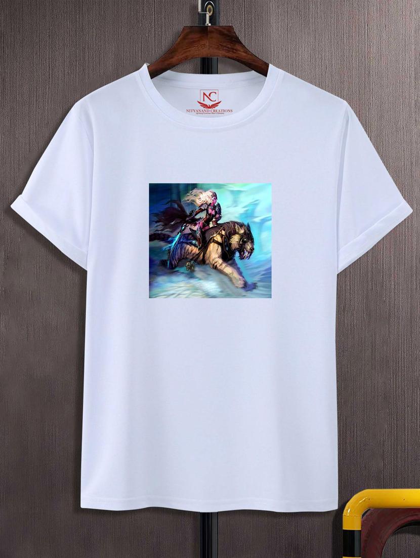 unisex white graphic printed t-shirt - 20777173 - Zoom Image - 0