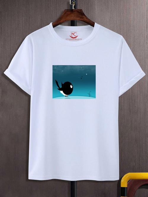 unisex white graphic printed t-shirt - 20777174 -  Standard Image - 0