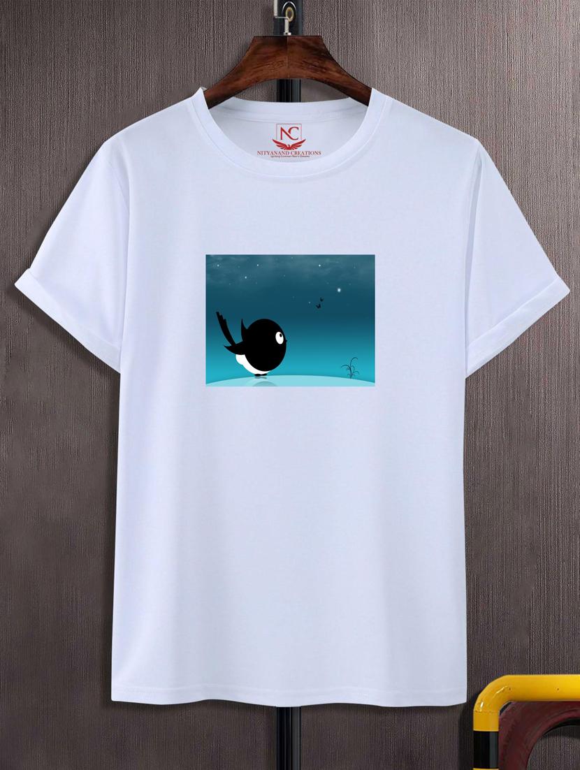 unisex white graphic printed t-shirt - 20777174 -  Zoom Image - 0