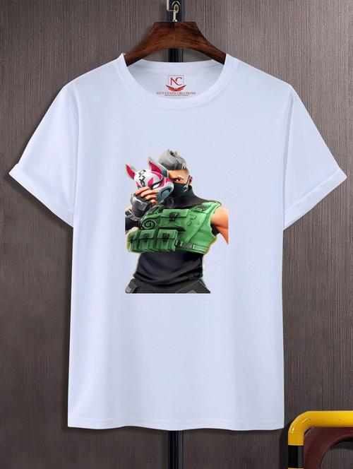 unisex white graphic printed t-shirt - 20777175 - Standard Image - 0