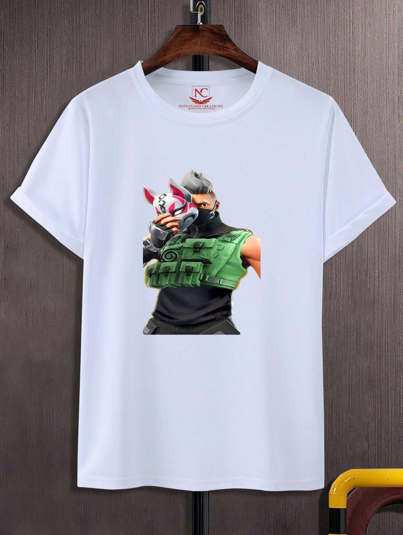 unisex white graphic printed t-shirt - 20777175 - Zoom Image - 0