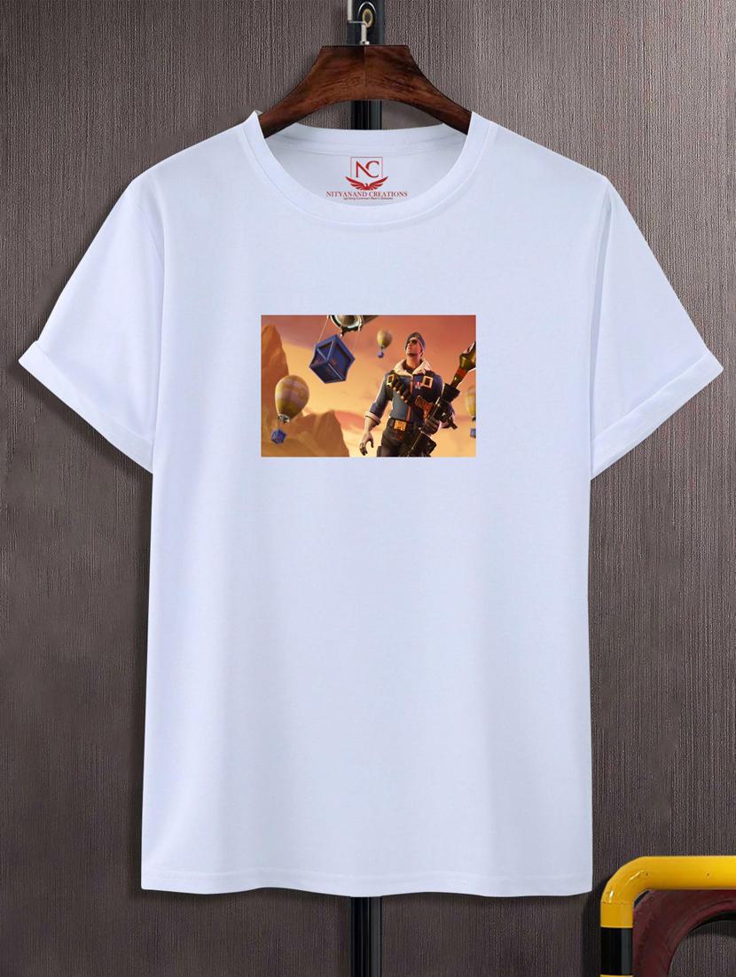 unisex white graphic printed t-shirt - 20777182 - Zoom Image - 0