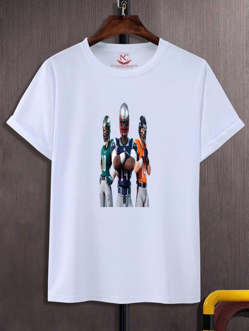 unisex white graphic printed t-shirt - 20777185 - Standard Image - 0