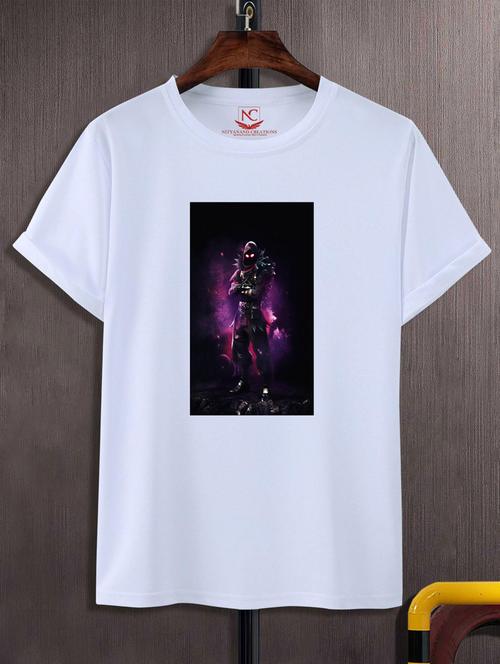 unisex white graphic printed t-shirt - 20777186 -  Standard Image - 0