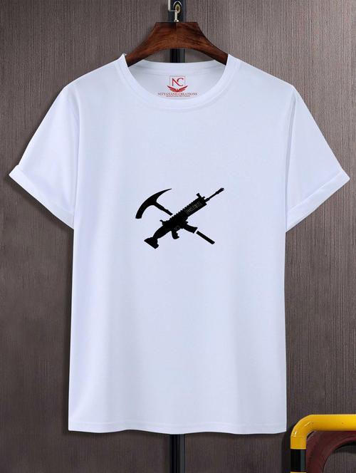 unisex white graphic printed t-shirt - 20777187 - Standard Image - 0