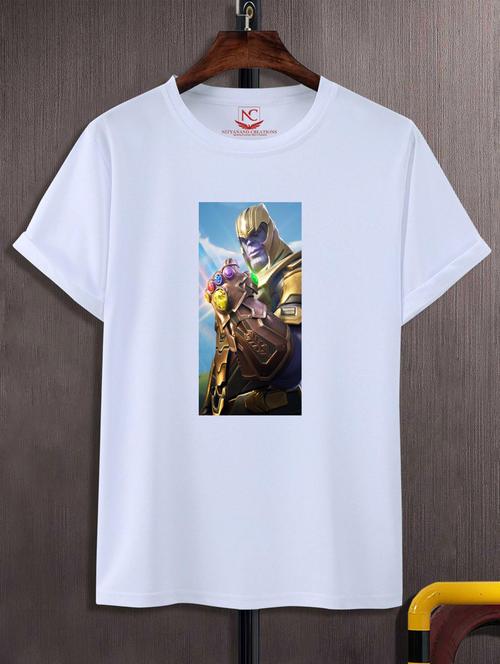 unisex white graphic printed t-shirt - 20777188 -  Standard Image - 0