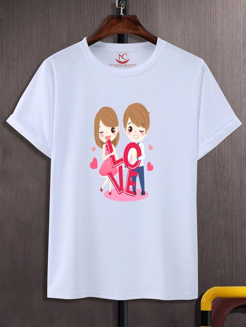 unisex white graphic printed t-shirt - 20777189 - Standard Image - 0