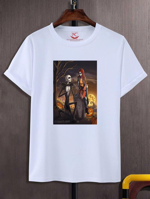unisex white graphic printed t-shirt - 20777191 - Standard Image - 0