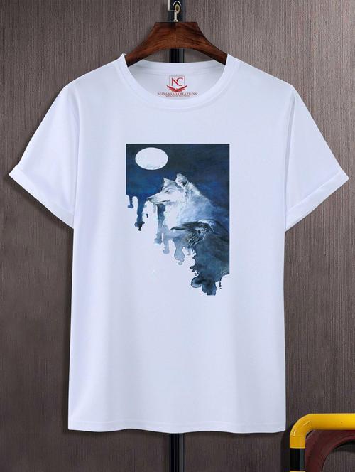 unisex white graphic printed t-shirt - 20777194 -  Standard Image - 0