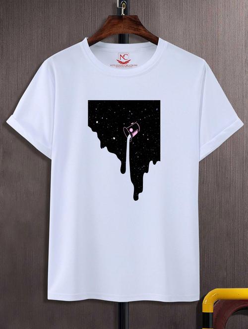 unisex white graphic printed t-shirt - 20777197 -  Standard Image - 0