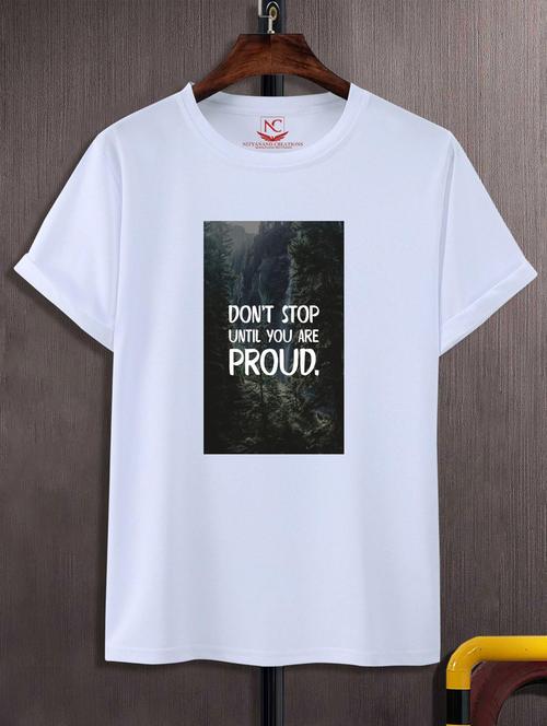 unisex white graphic printed t-shirt - 20777204 -  Standard Image - 0