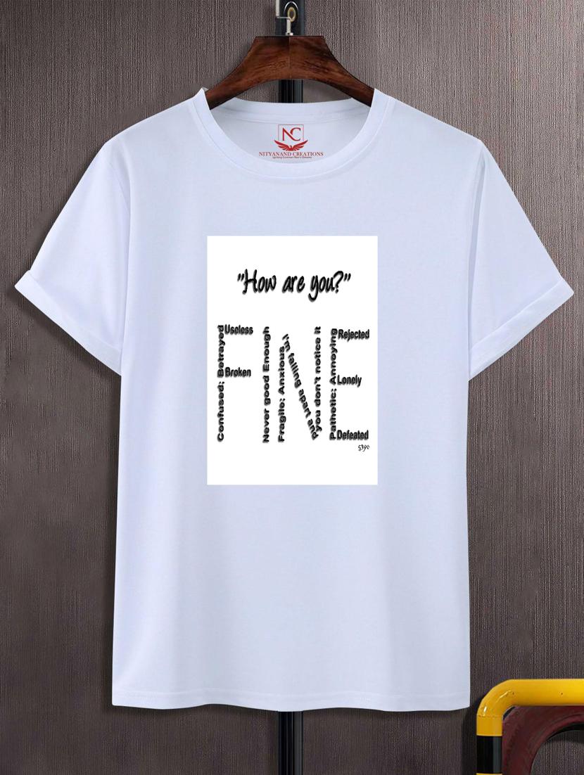 unisex white graphic printed t-shirt - 20777207 -  Zoom Image - 0