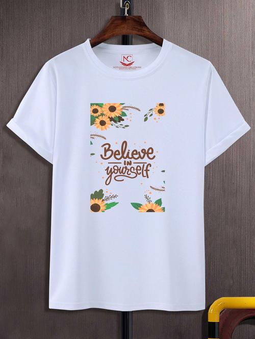 unisex white graphic printed t-shirt - 20777208 - Standard Image - 0