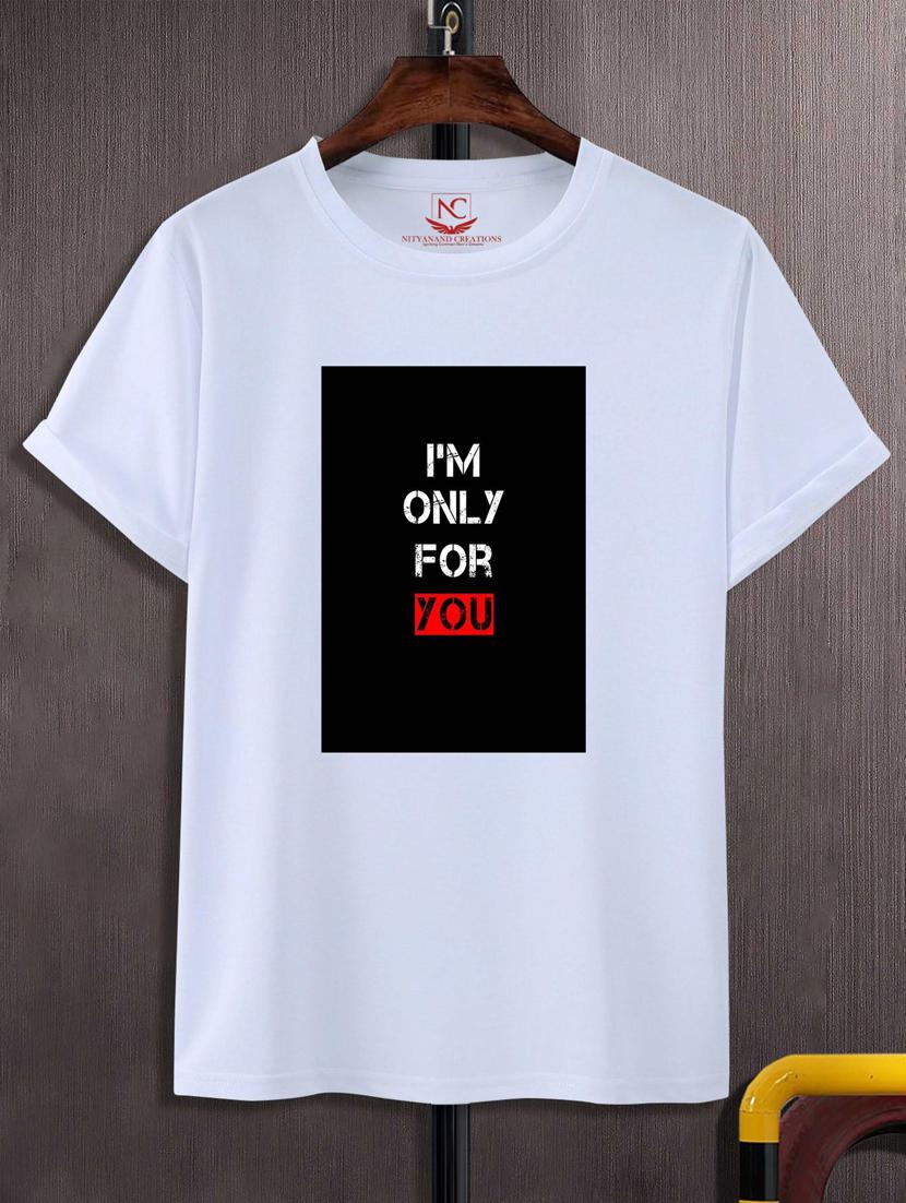 unisex white typographic printed t-shirt - 20777210 - Zoom Image - 0