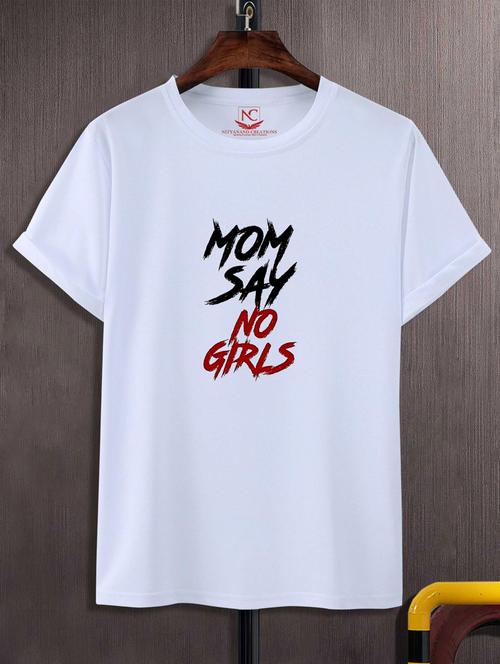 unisex white typographic printed t-shirt - 20777216 - Standard Image - 0