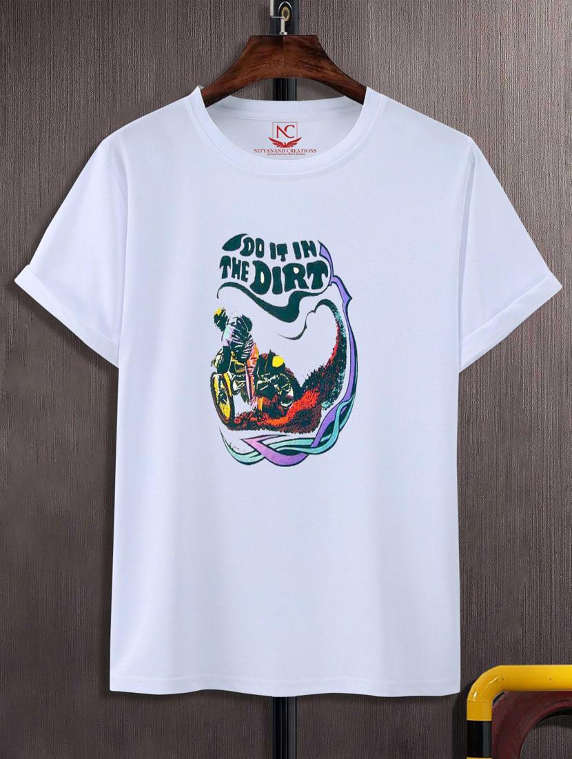 unisex white graphic printed t-shirt - 20777217 -  Zoom Image - 0