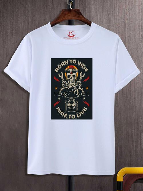 unisex white graphic printed t-shirt - 20777226 -  Standard Image - 0