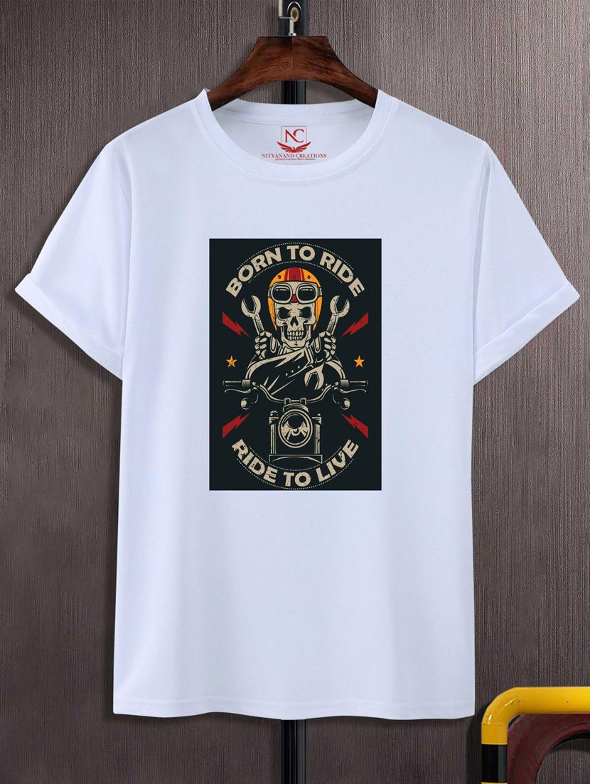 unisex white graphic printed t-shirt - 20777226 -  Zoom Image - 0