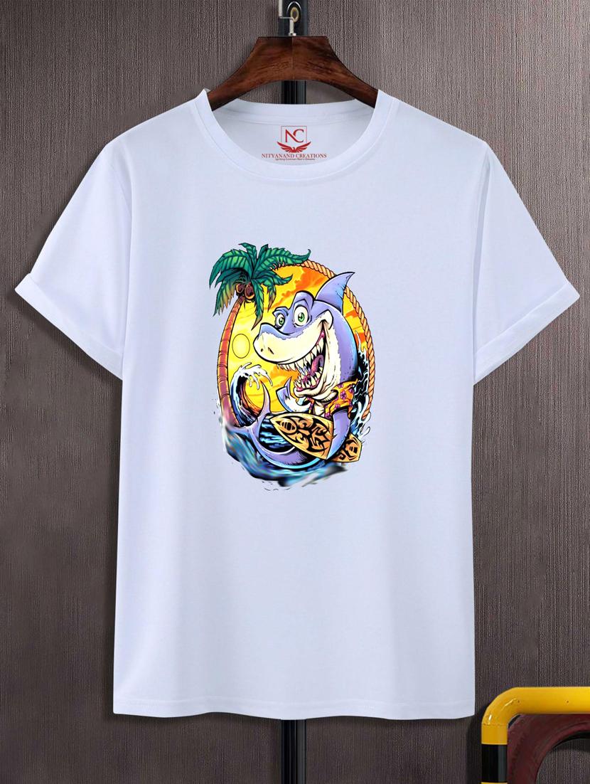 unisex white graphic printed t-shirt - 20777227 -  Zoom Image - 0