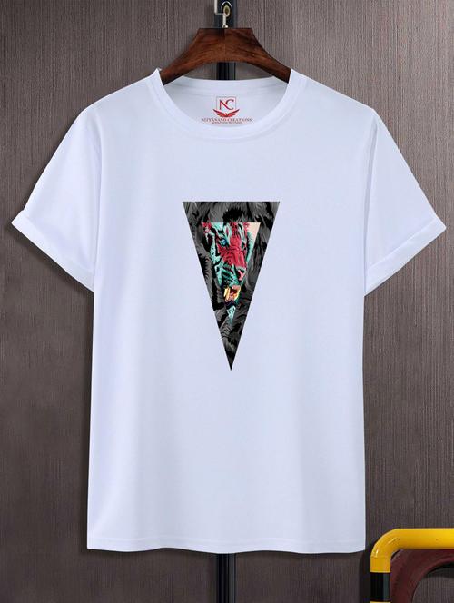 unisex white graphic printed t-shirt - 20777228 -  Standard Image - 0