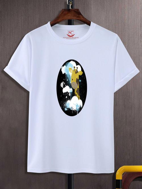 unisex white graphic printed t-shirt - 20777233 - Standard Image - 0