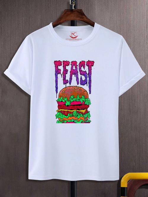 unisex white graphic printed t-shirt - 20777239 -  Standard Image - 0