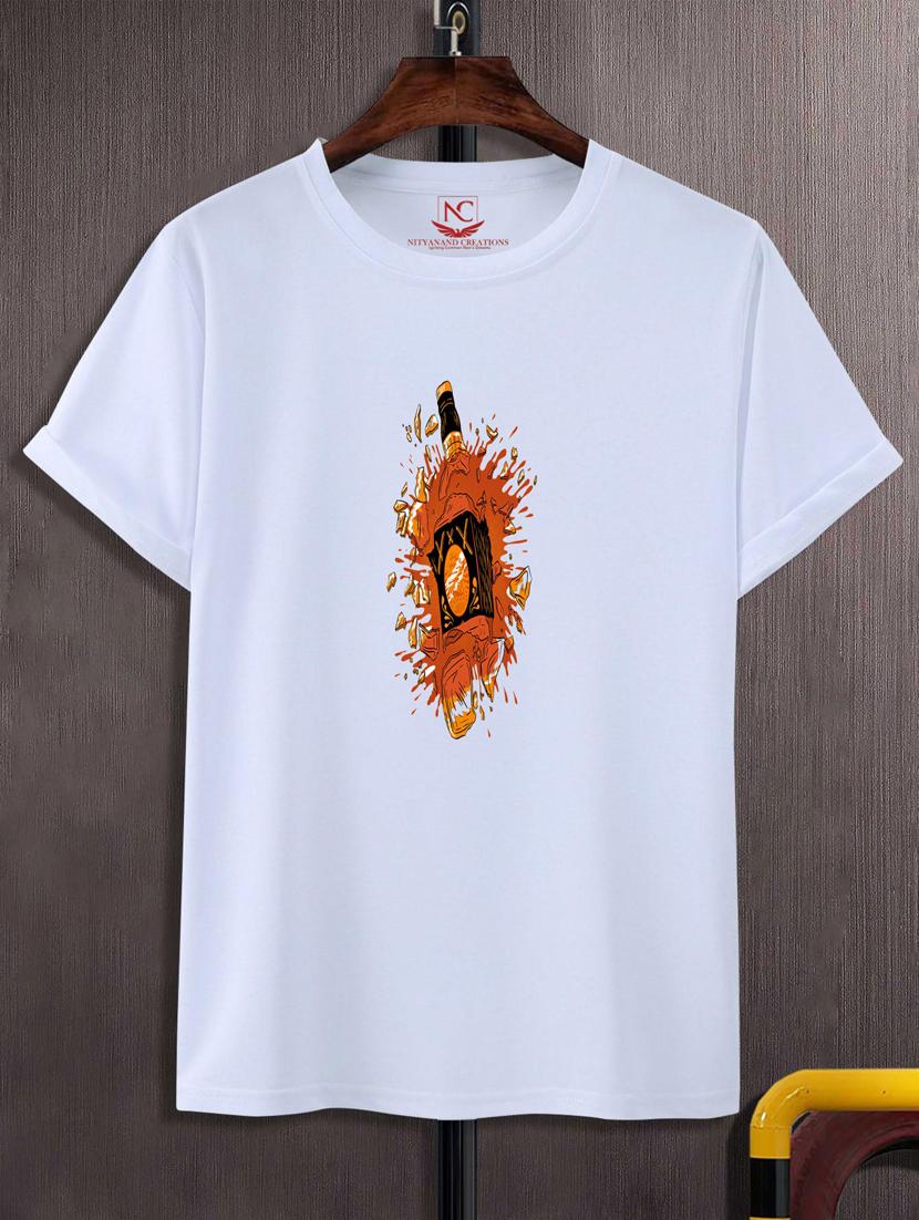 unisex white graphic printed t-shirt - 20777243 -  Zoom Image - 0