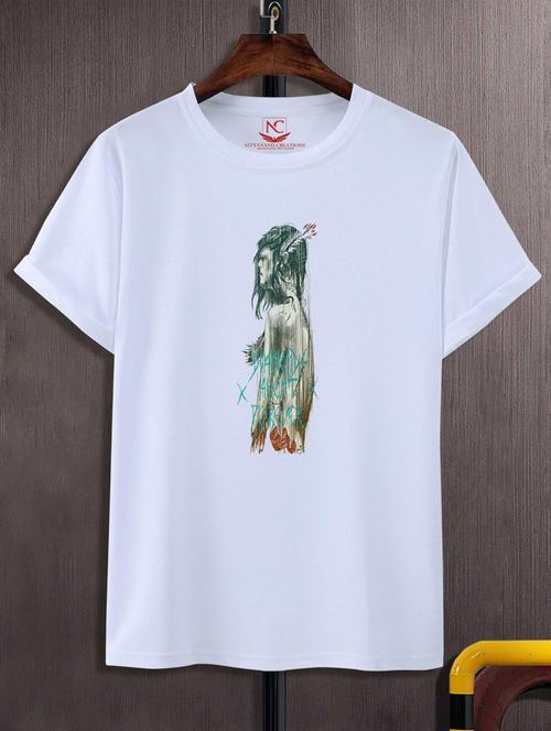 unisex white graphic printed t-shirt - 20777250 - Standard Image - 0
