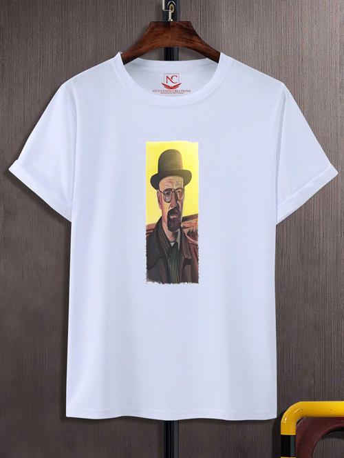 unisex white graphic printed t-shirt - 20777254 -  Standard Image - 0
