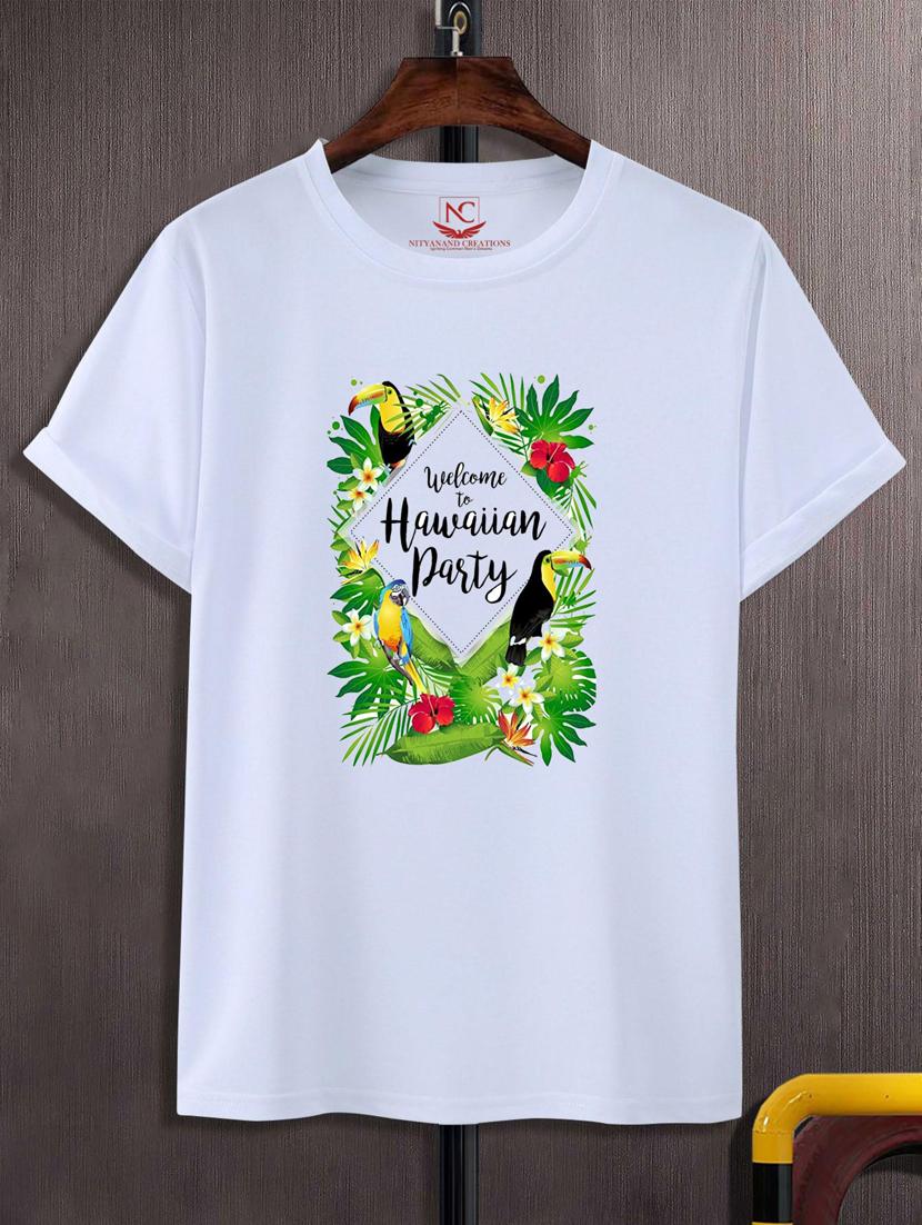 unisex white graphic printed t-shirt - 20777257 -  Zoom Image - 0
