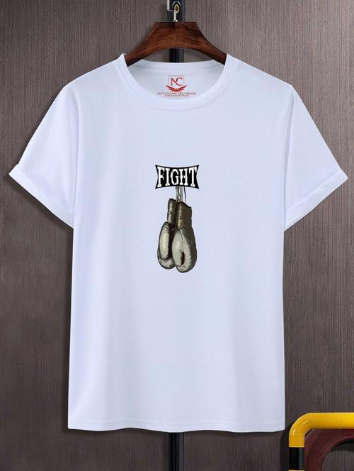 unisex white graphic printed t-shirt - 20777271 -  Standard Image - 0