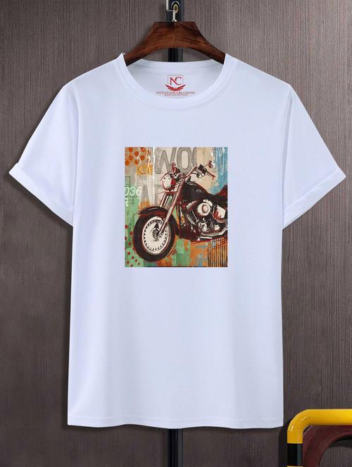 unisex white graphic printed t-shirt - 20777290 - Standard Image - 0