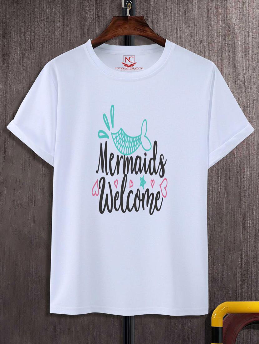 unisex white typographic printed t-shirt - 20777303 - Zoom Image - 0
