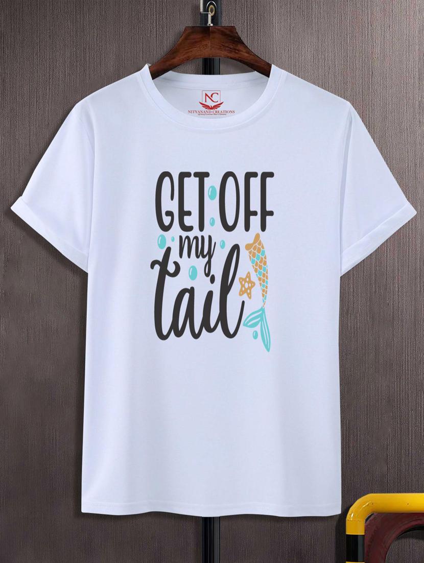 unisex white typographic printed t-shirt - 20777306 -  Zoom Image - 0