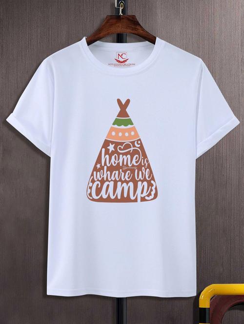 unisex white graphic printed t-shirt - 20777313 -  Standard Image - 0