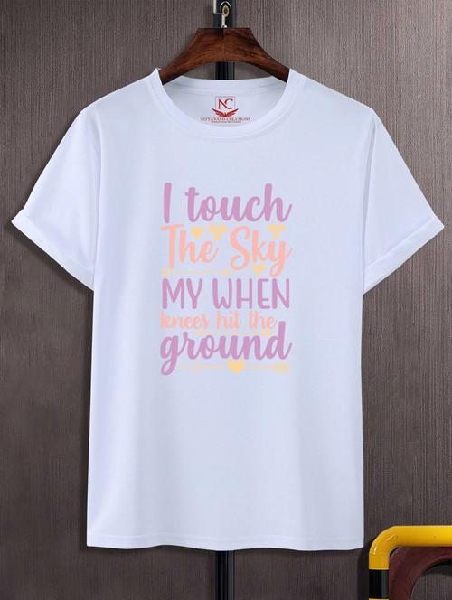unisex white graphic printed t-shirt - 20777327 - Standard Image - 0